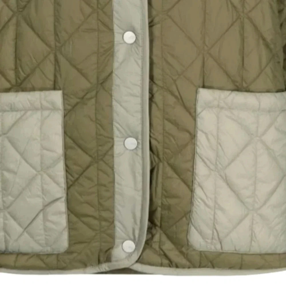 UGG Olive Amelea Reversible Quilt Oversized Jacket Long Sleeves Size M Women's - Picture 3 of 16